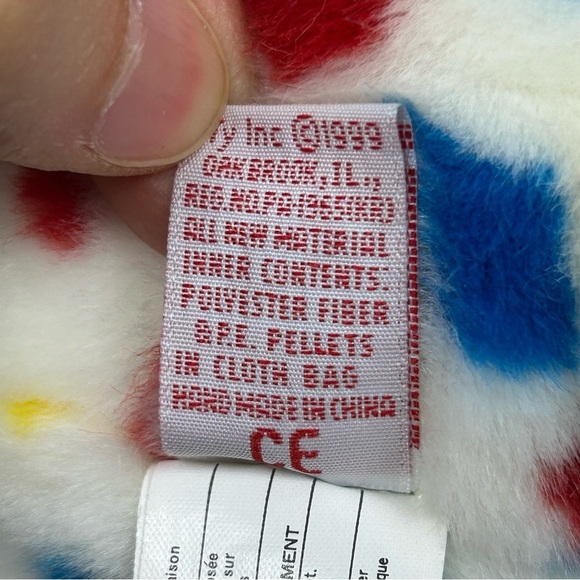 TY Beanie Buddies Collection Vintage TY 2K Confetti Bear 1999 (Large) - Picture 8 of 10